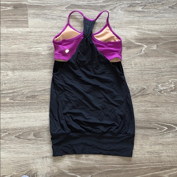 Lululemon Black and Purple No Limits Tank. - Picture 3 of 4